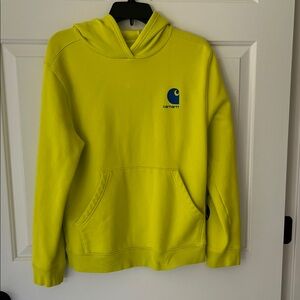 Carhartt Kids Yellow Hoodie with Blue Logo